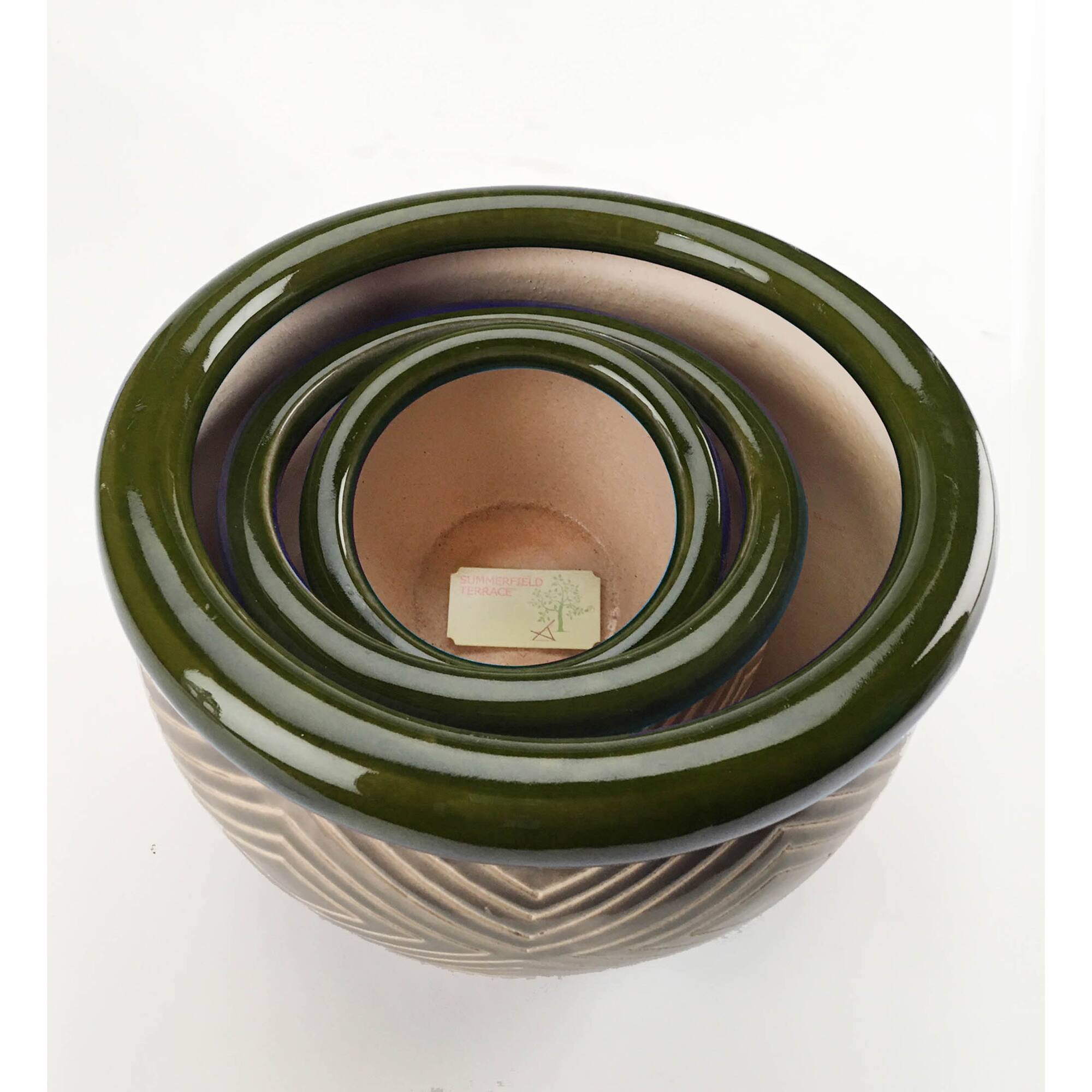 Green Jade Planter Set